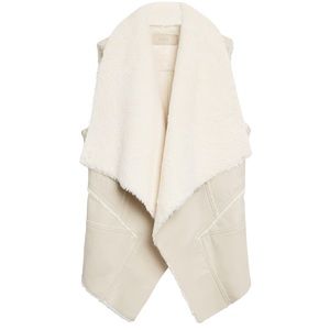Blank NYC - Chassin Faux Leather & Faux Fur Drape Vest - Size Medium - NWT!